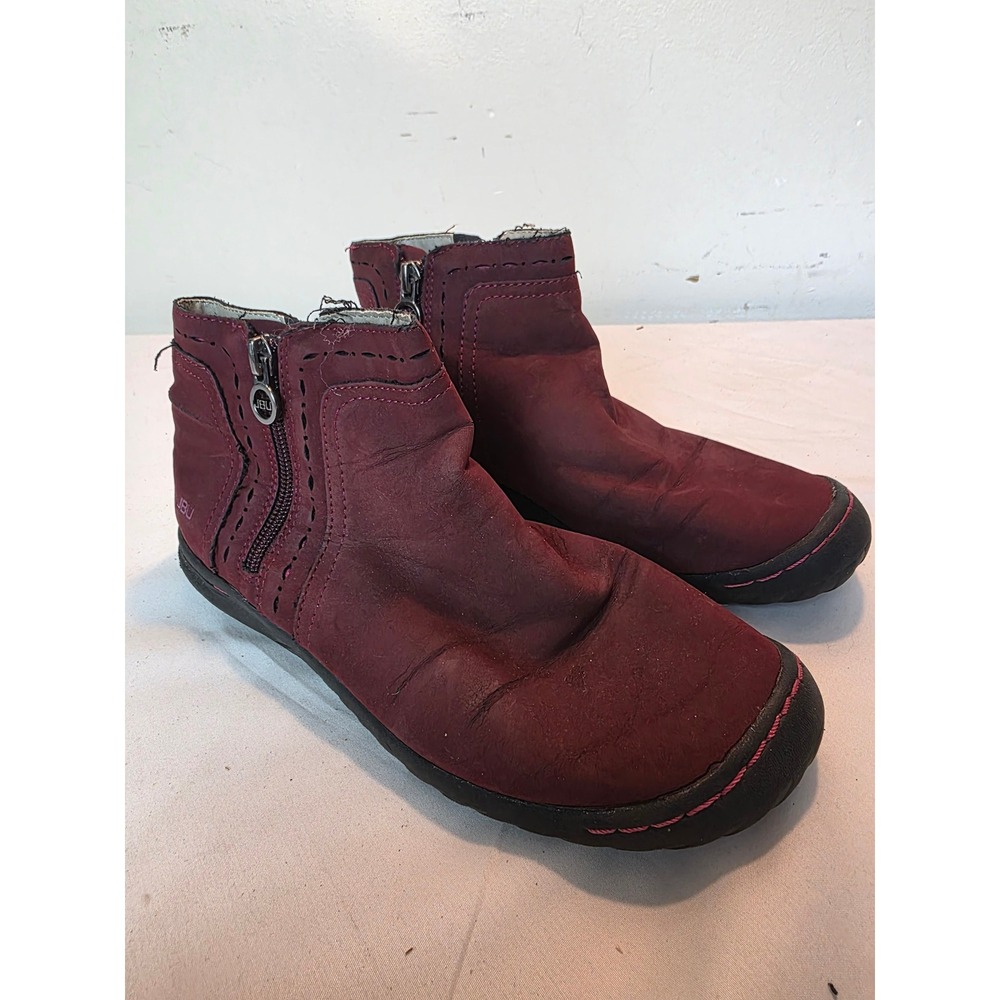 JBU by Jambu Juno Burgundy Vegan Leather Laser Cut Ankle Boots JB19JNO03 Mens 7M